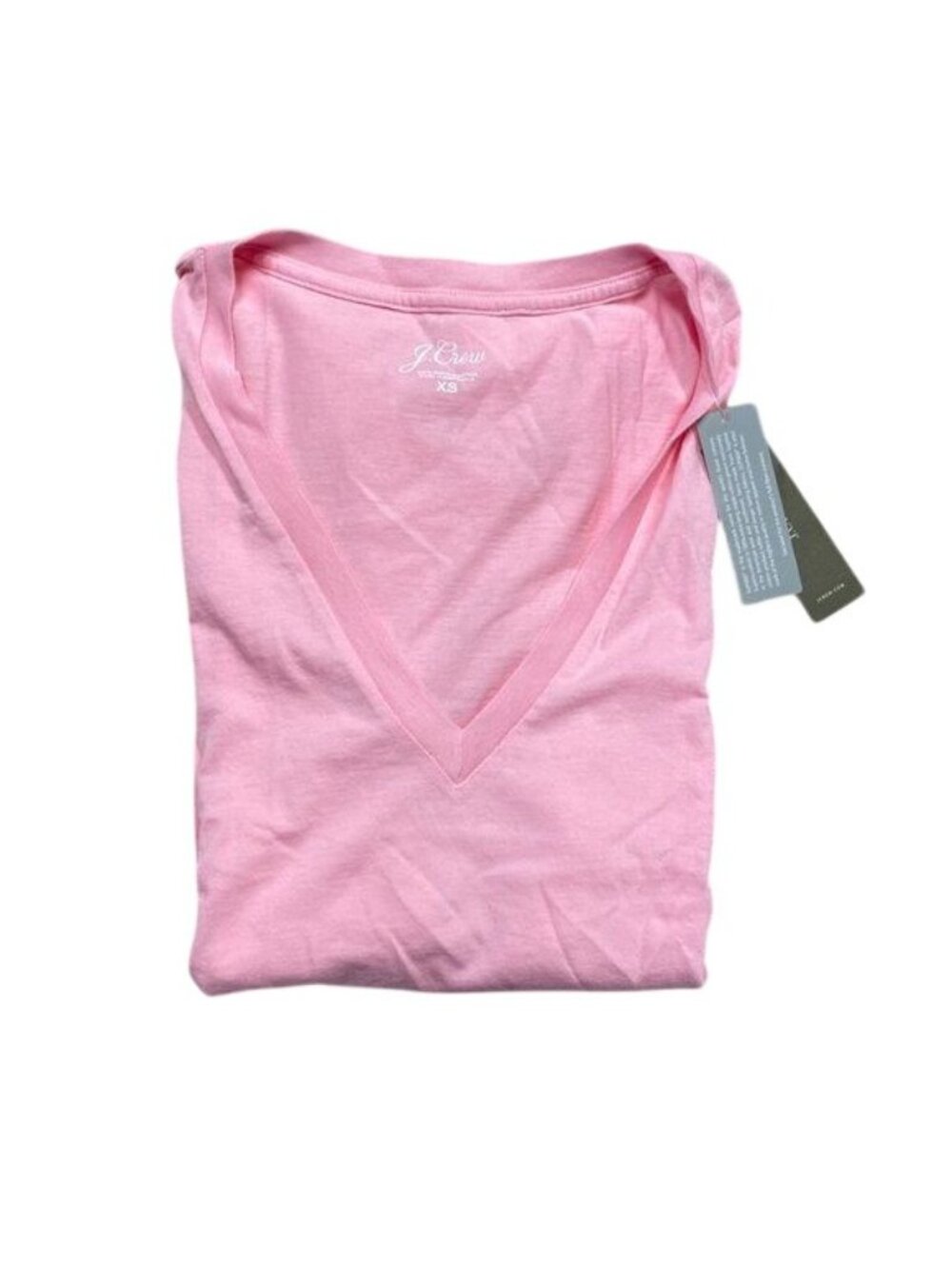 J. Crew Supima Cotton V-Neck Tee Lightweight Soft Shirt Pink
